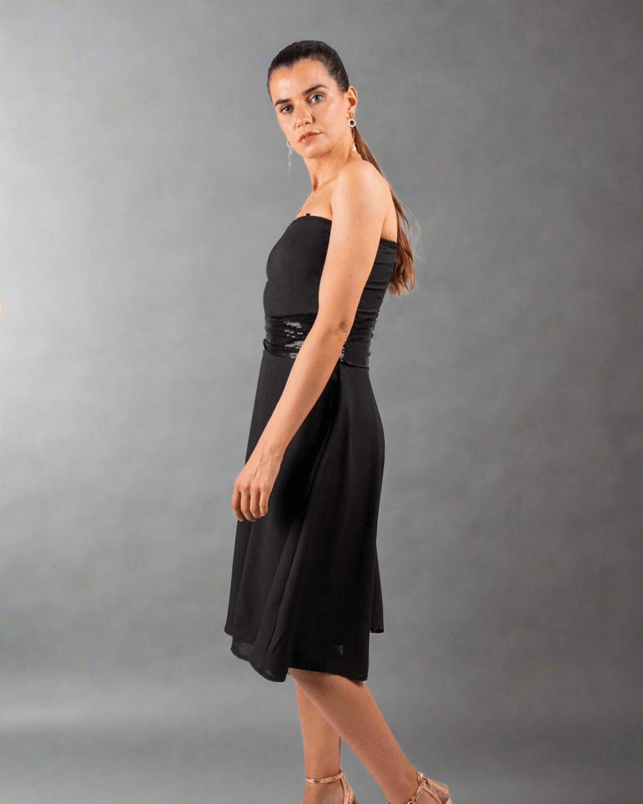 Women posing for a photo shoot wearing Georgette Tube Dress New Arrivals, House Of Majisha