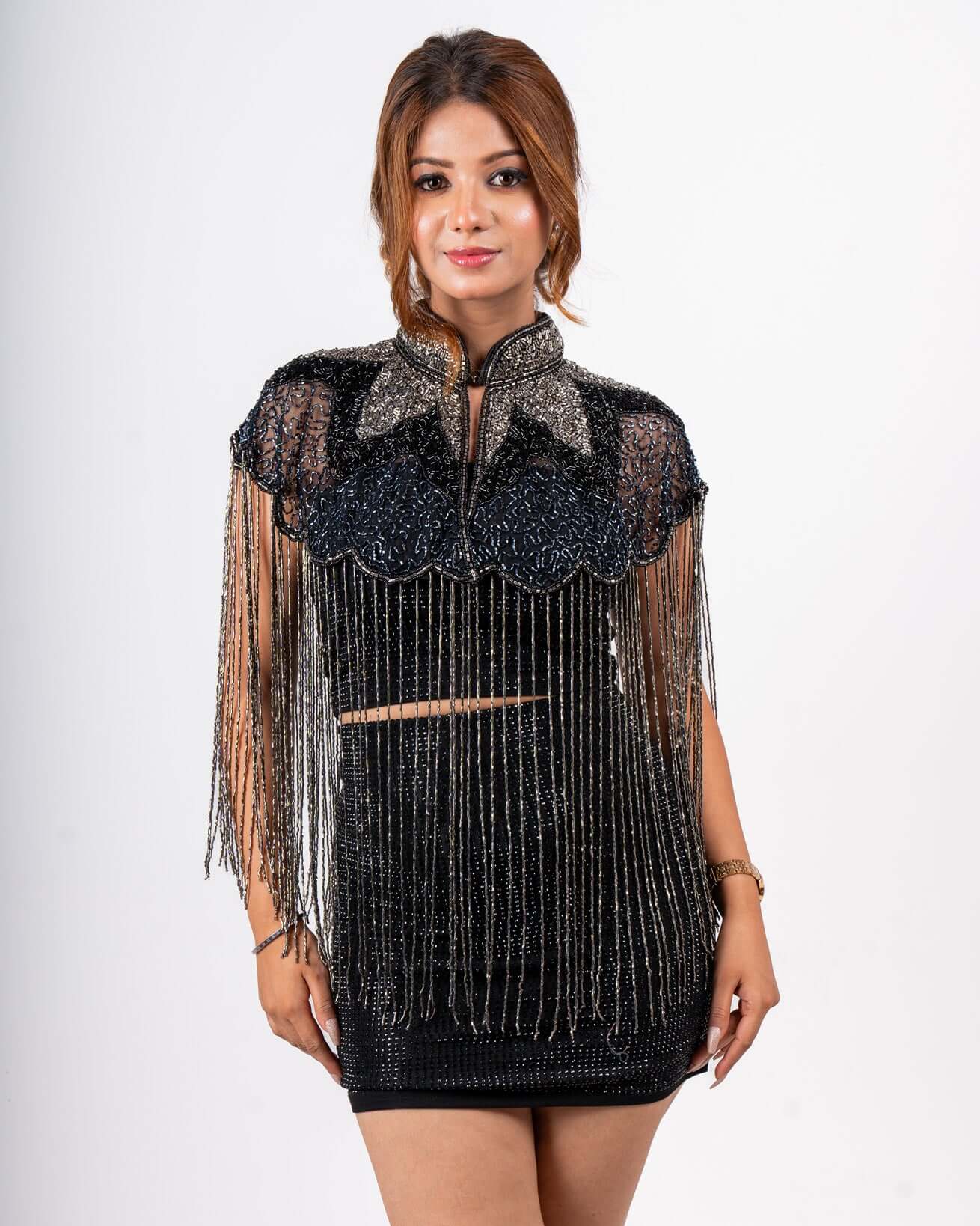 beaded shrug for dresses Women's Evening Shurg Sequin Beaded Open Front Cocktail Formal Bolero