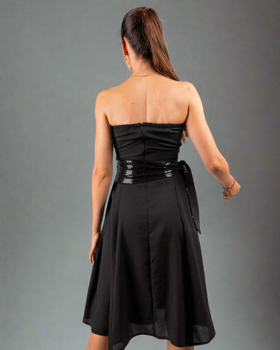 Women posing for a photo shoot wearing Georgette Tube Dress New Arrivals, House Of Majisha