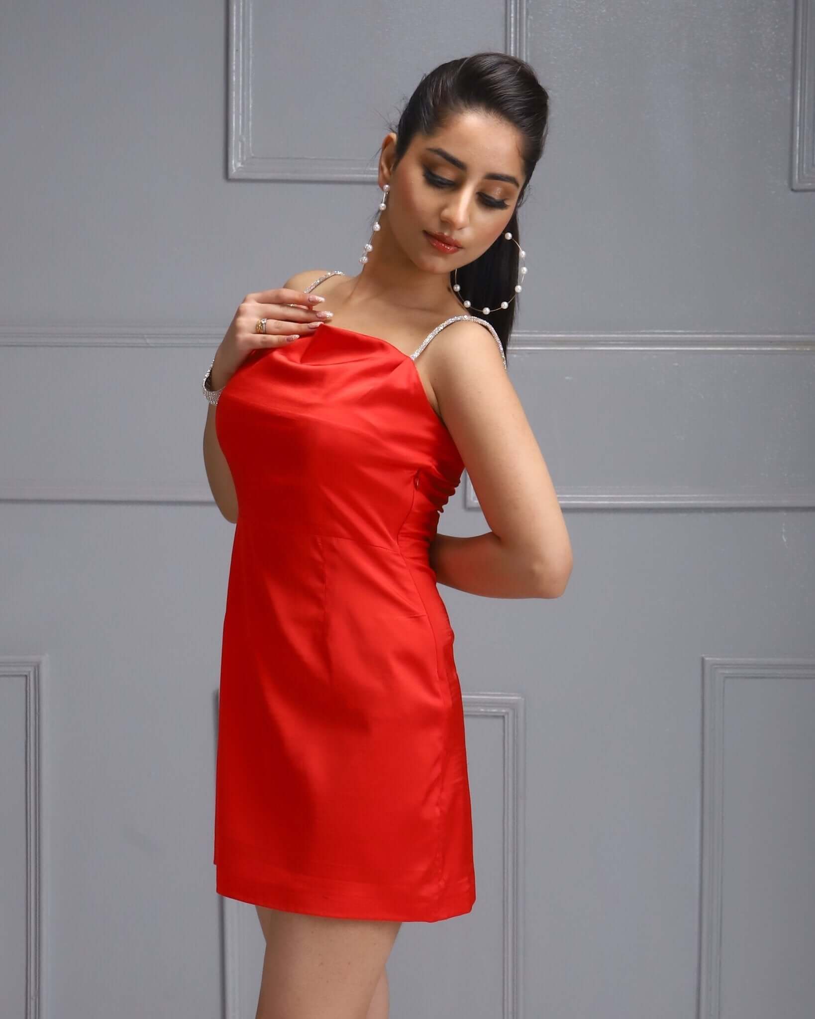 Elegant Red Dress, House Of Majisha Satin Dress, Women's Fashion, Luxury Women's Clothing, Stylish Female Attire,