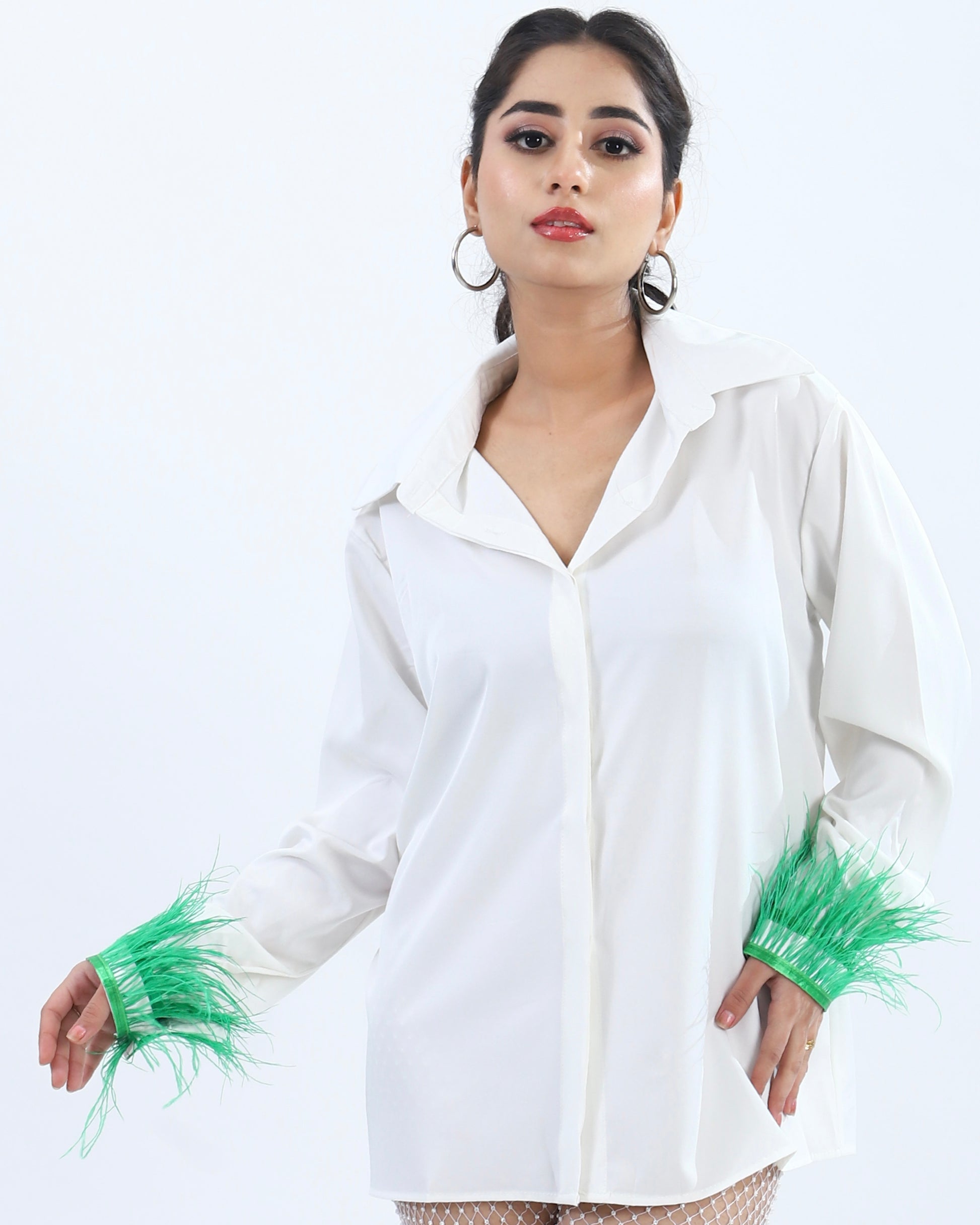 Women Satin Shirt Women wearing Long Shirt Girls Satin Shirts Ladies Shirt Dress - House Of Majisha