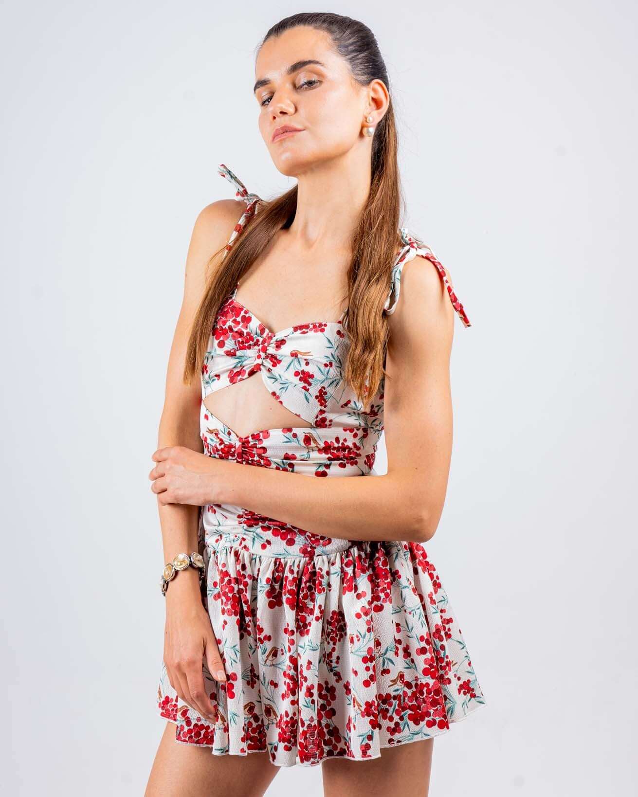 club skater dress ASOS Club L Skater Dress with Scallop Crochet Plunge Women Size 22