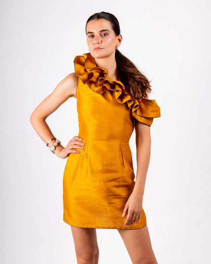 Mustard Bodycon Dress, Jacket, Above Rs. 3500,New Arrivals,NS, , House Of Majisha