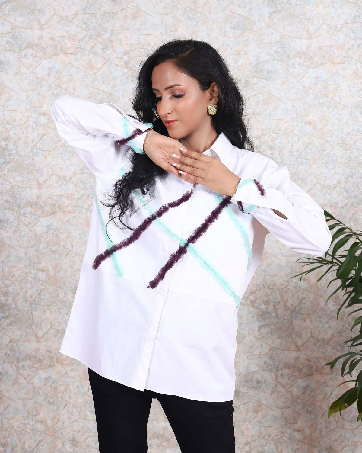 Women wearing "Cotton Shirt", New Arrivals Shirt Shirt Dress Shirts White White Shirt Women Online Clothing Women Shirts 8659188973827 House Of Majisha