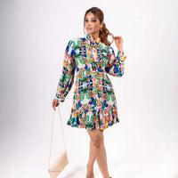Printed Dress Less Selling,New Arrivals,NS Dresses MAX-N-210 House Of Majisha