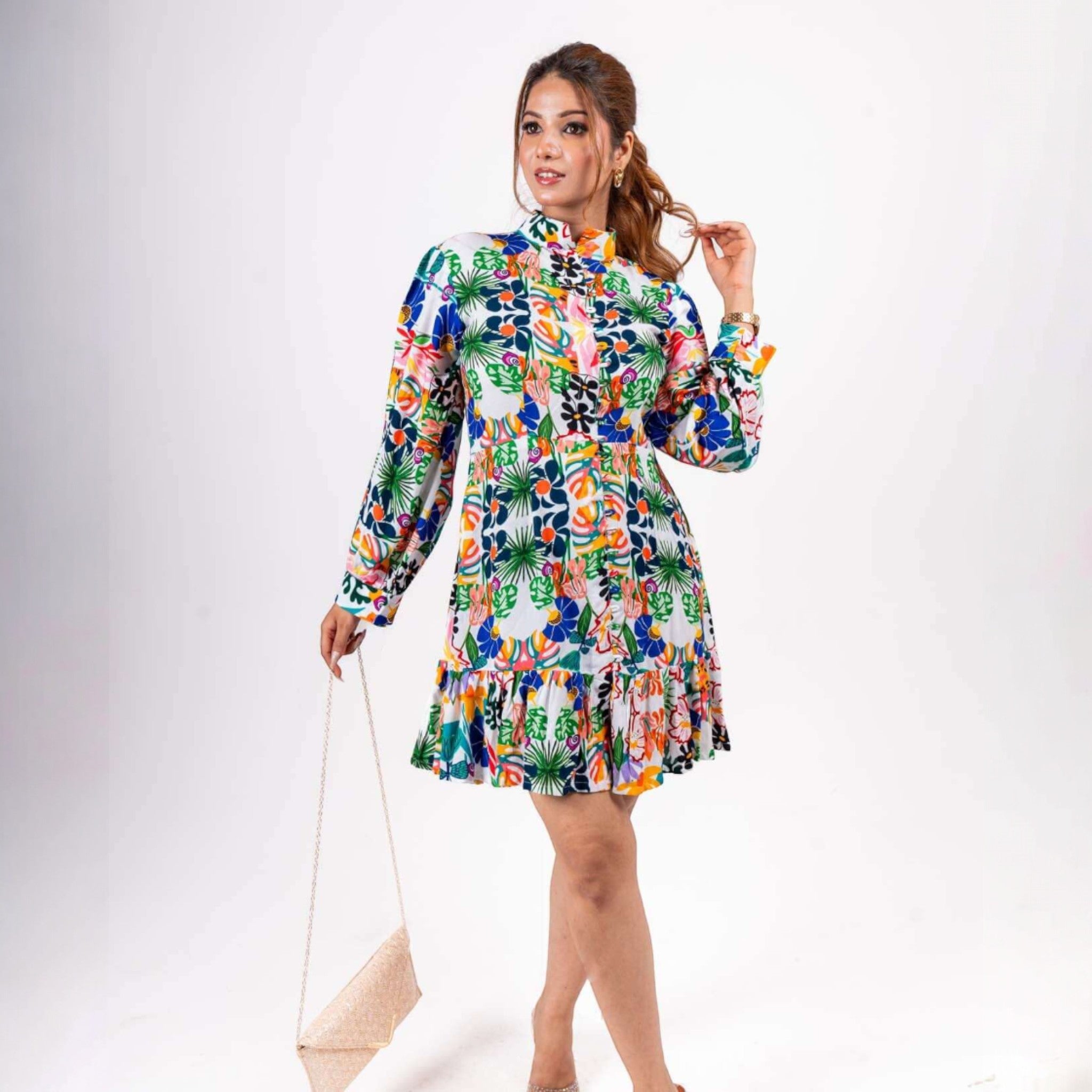 Printed Dress Less Selling,New Arrivals,NS Dresses MAX-N-210 House Of Majisha