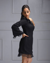Women wearing "Chic Black Cocktail Dress", Black Dress Dresses Party Dress Short Dress Women Online Clothing 8348562194691 House Of Majisha