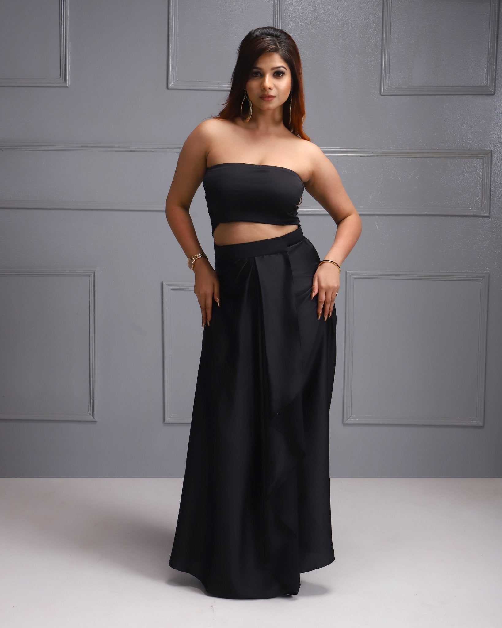 Crop Top and Skirt Co ord Modern Noir Crop Tops and Skirts House Of Majisha