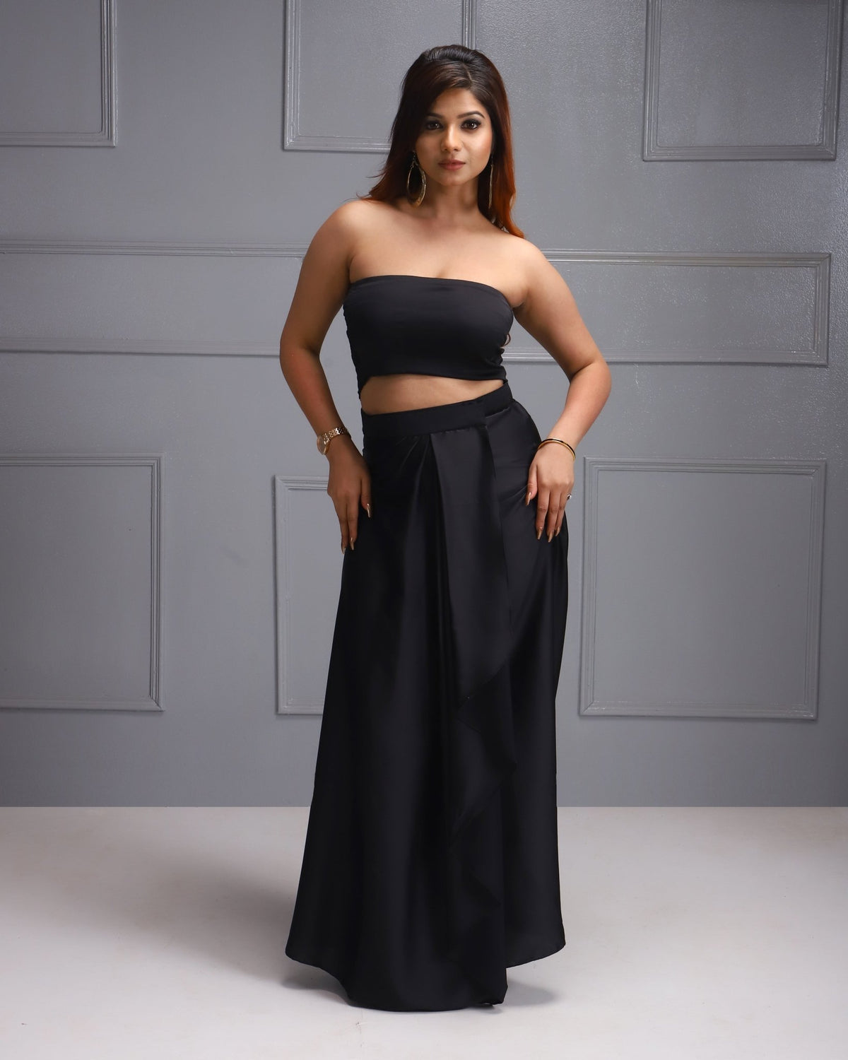 Women wearing Crop Top and Skirt Co ord,  - House Of Majisha 8349460627715