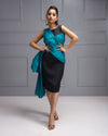 Elegant Teal Dress, House Of Majisha, Pencil Dress, Women's Fashion, Stylish Black Sarong, Women's Clothing,