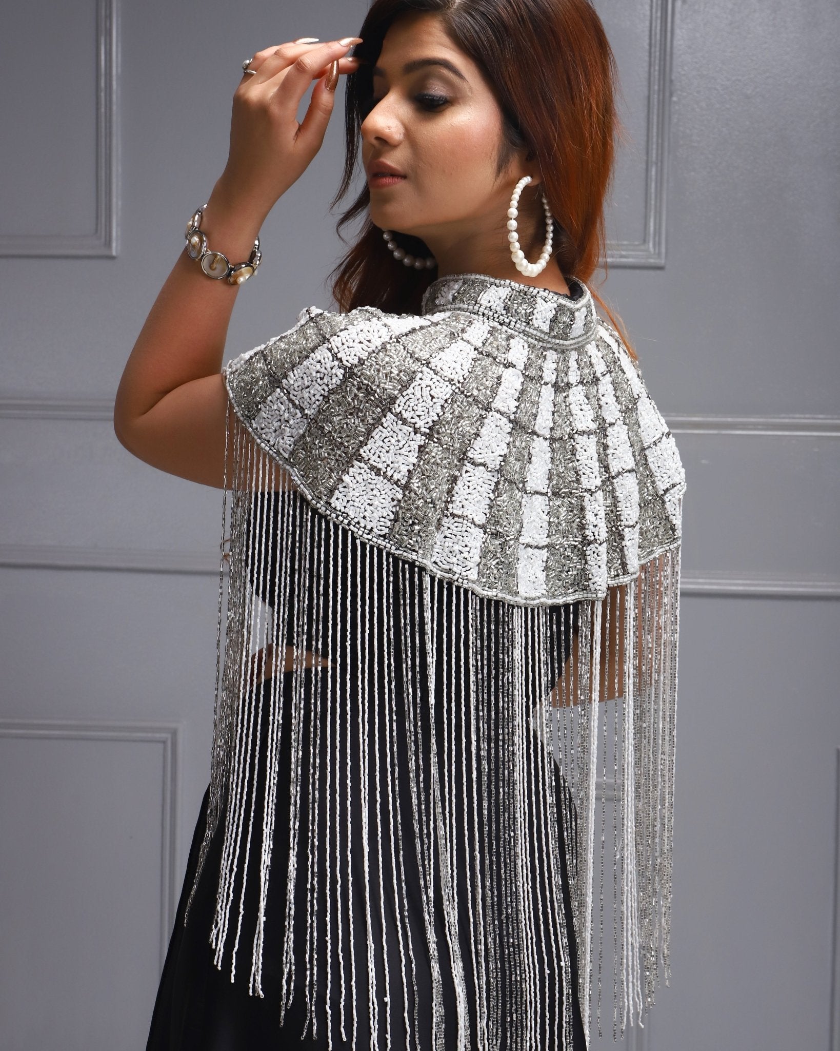 Glittering Sequin Cape | Discover Elegance House Of Majisha